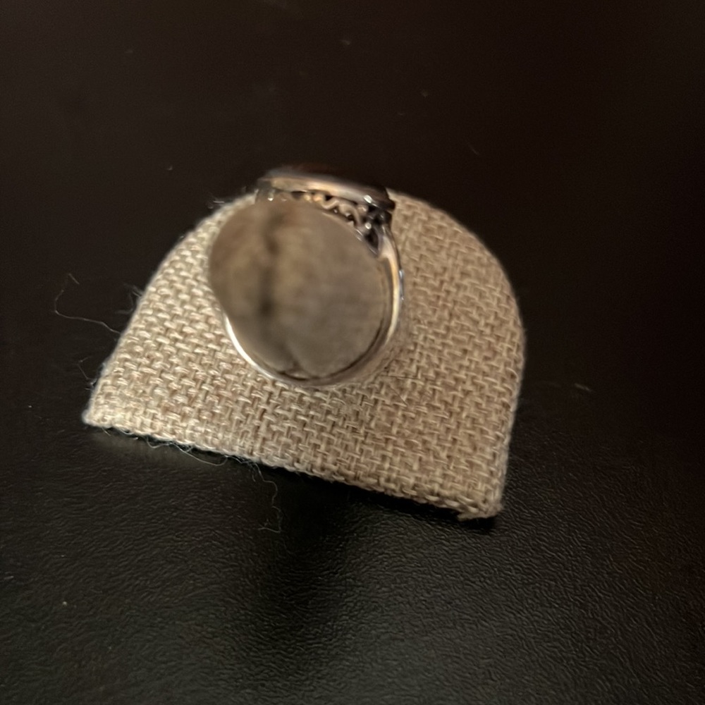 Silver Moonstone Statement Ring - image 4